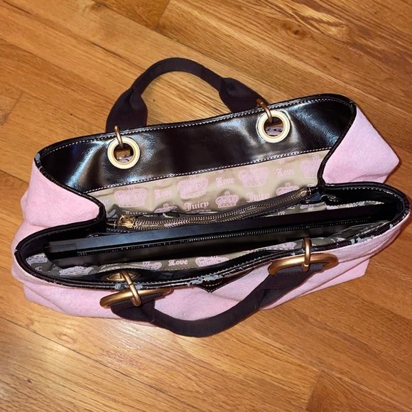 💅✨🩷Vintage XL Juicy Couture Pink and Brown Y2K Bag - Picture 17 of 17